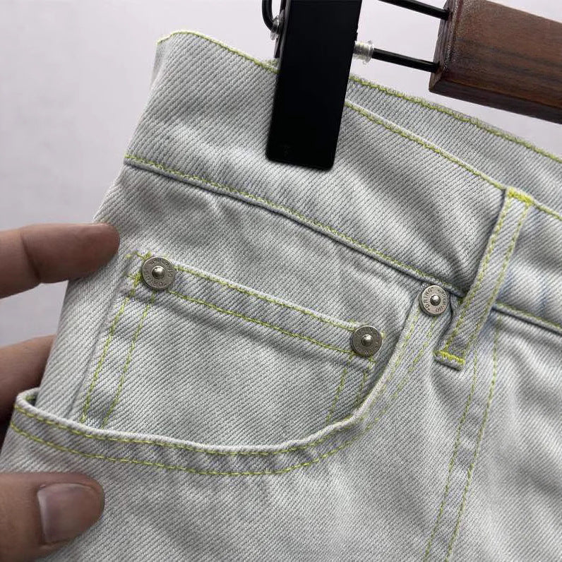 OFF-Whlte Lettering denim shorts#30