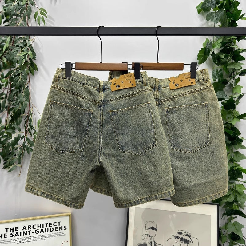OFF-Whlte Lettering denim shorts#26
