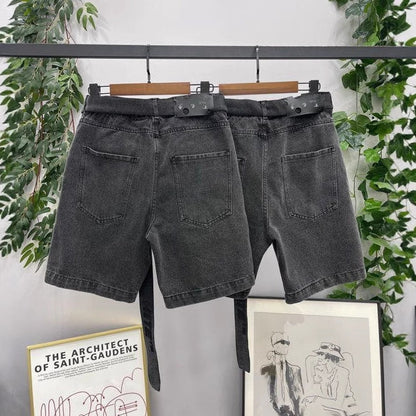 OFF-Whlte Lettering denim shorts#27