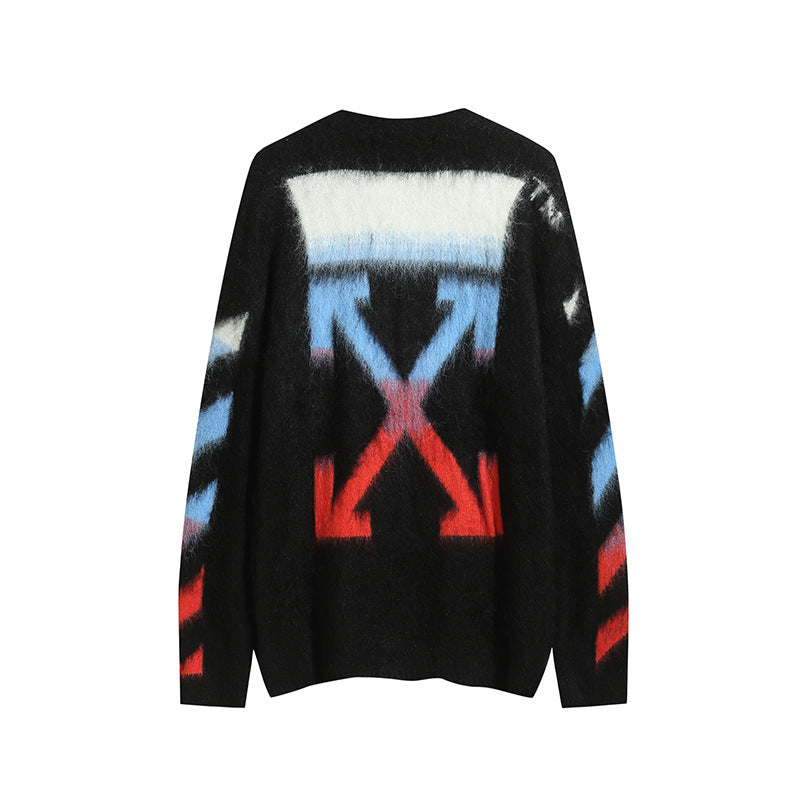 OFF-Whlte Intarsia Knit Sweater#17