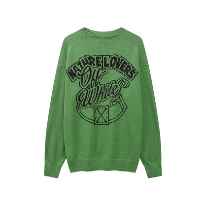 OFF-Whlte Intarsia Knit Sweater#10