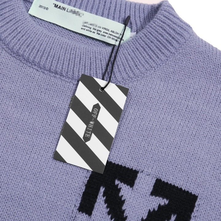OFF-Whlte Intarsia Knit Sweater#4