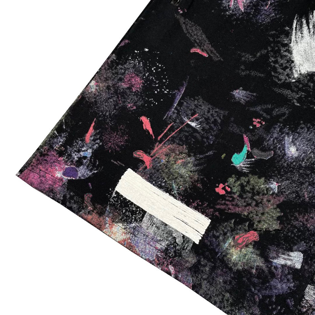 OFF-Whlte Starry sky inkjet shorts#9