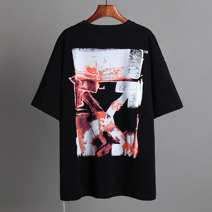 OFF-Whlte Arrow logo print T-shirt#75