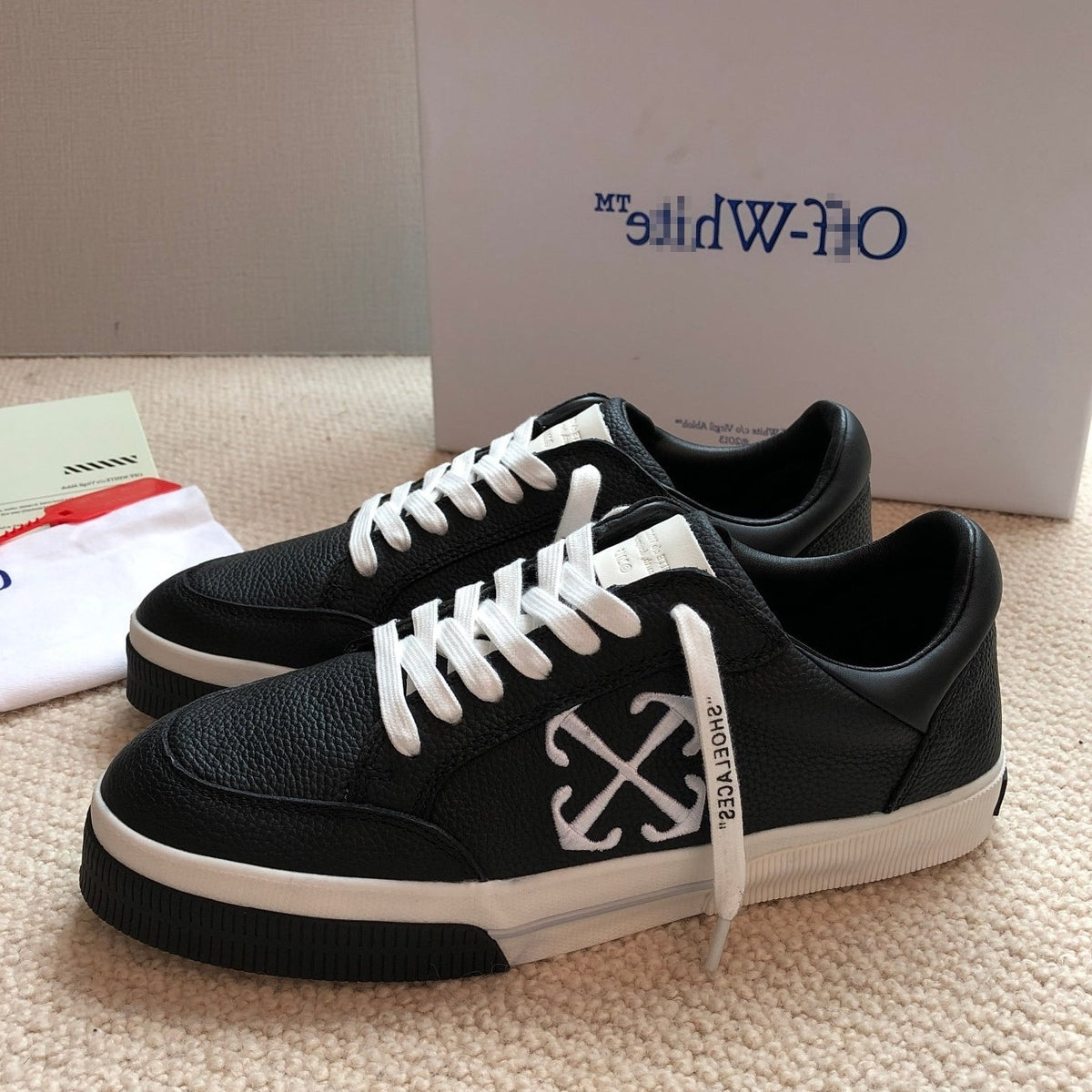 OFF-Whlte Genuine Leather Sneakers#65
