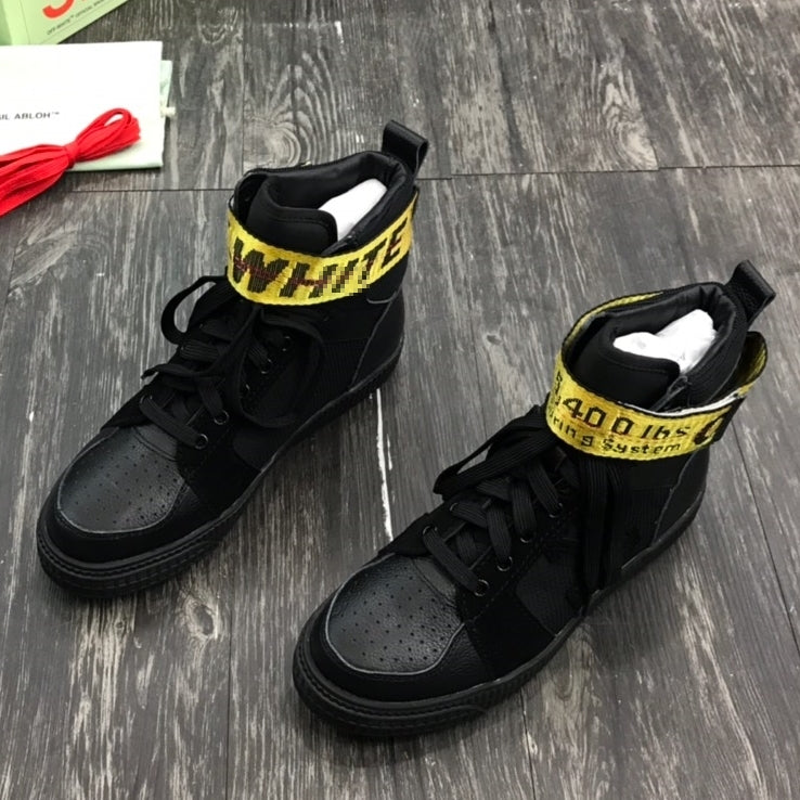 OFF-Whlte Arrow Logo Leather Sneakers #38
