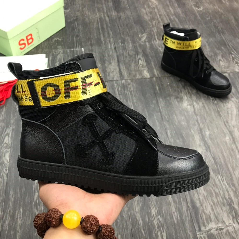 OFF-Whlte Arrow Logo Leather Sneakers #38
