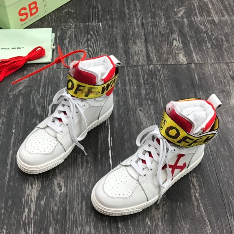 OFF-Whlte Arrow Logo Leather Sneakers #38