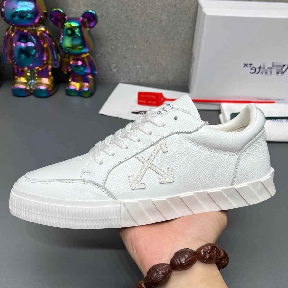 OFF-Whlte Genuine Leather Sneakers#66