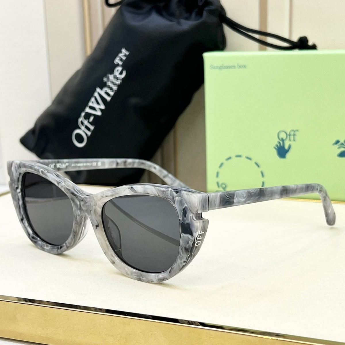 OFF-Whlte Arrow logo sunglasses#097