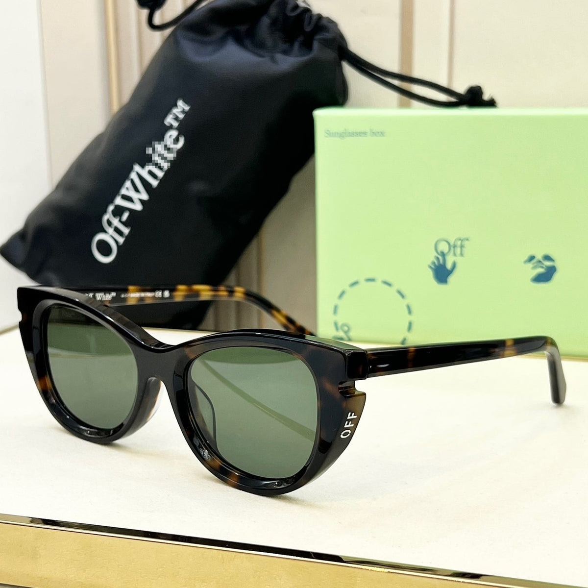 OFF-Whlte Arrow logo sunglasses#097
