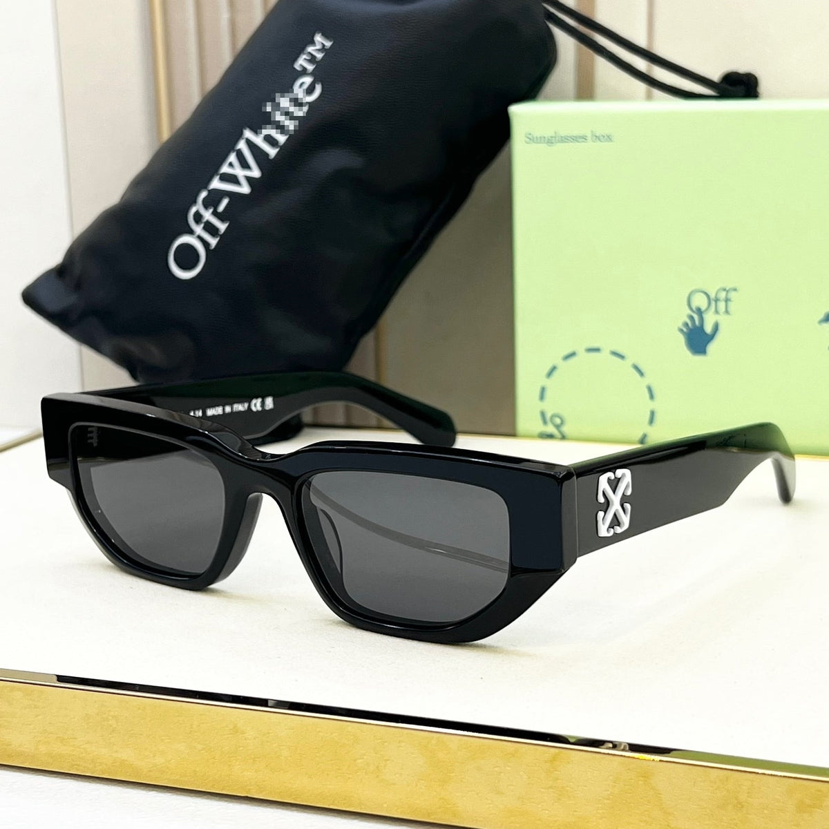 OFF-Whlte Arrow logo sunglasses#115