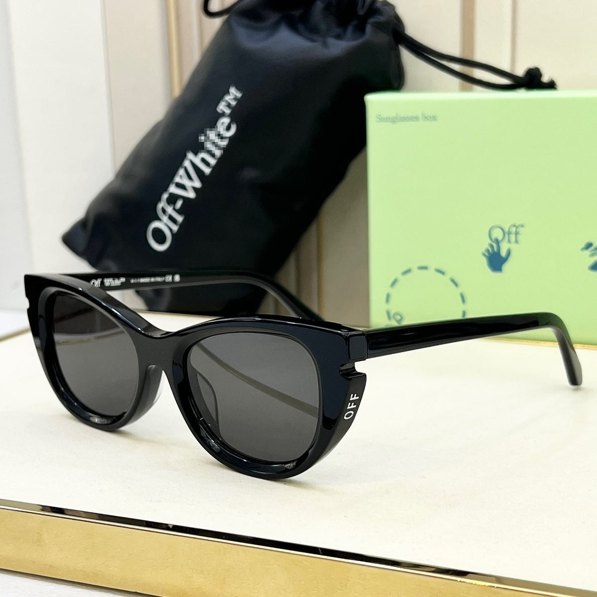 OFF-Whlte Arrow logo sunglasses#097