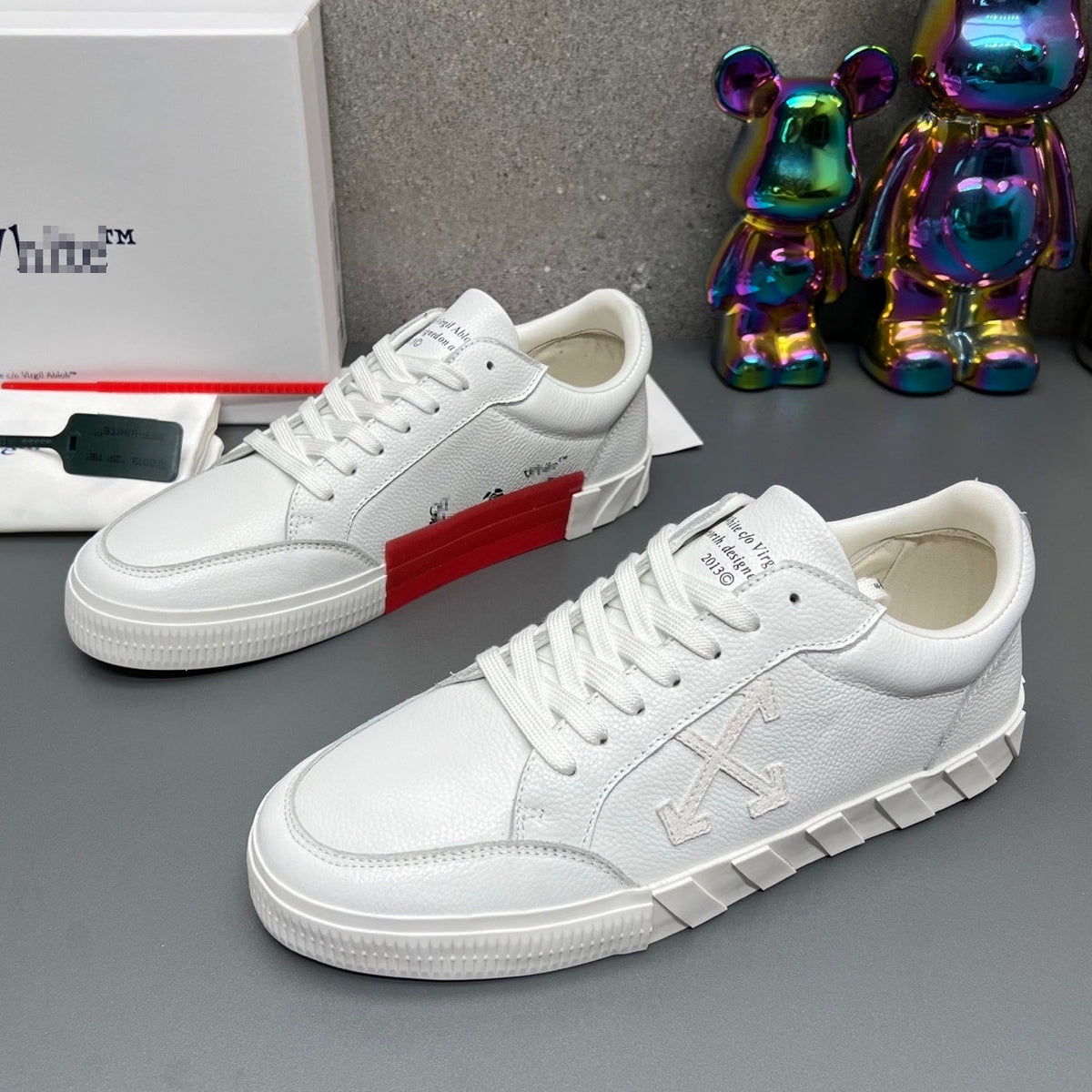 OFF-Whlte Genuine Leather Sneakers#66