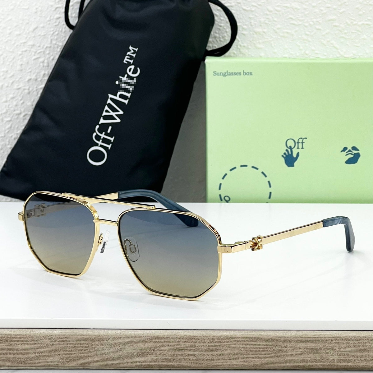 OFF-Whlte Arrow logo sunglasses#044