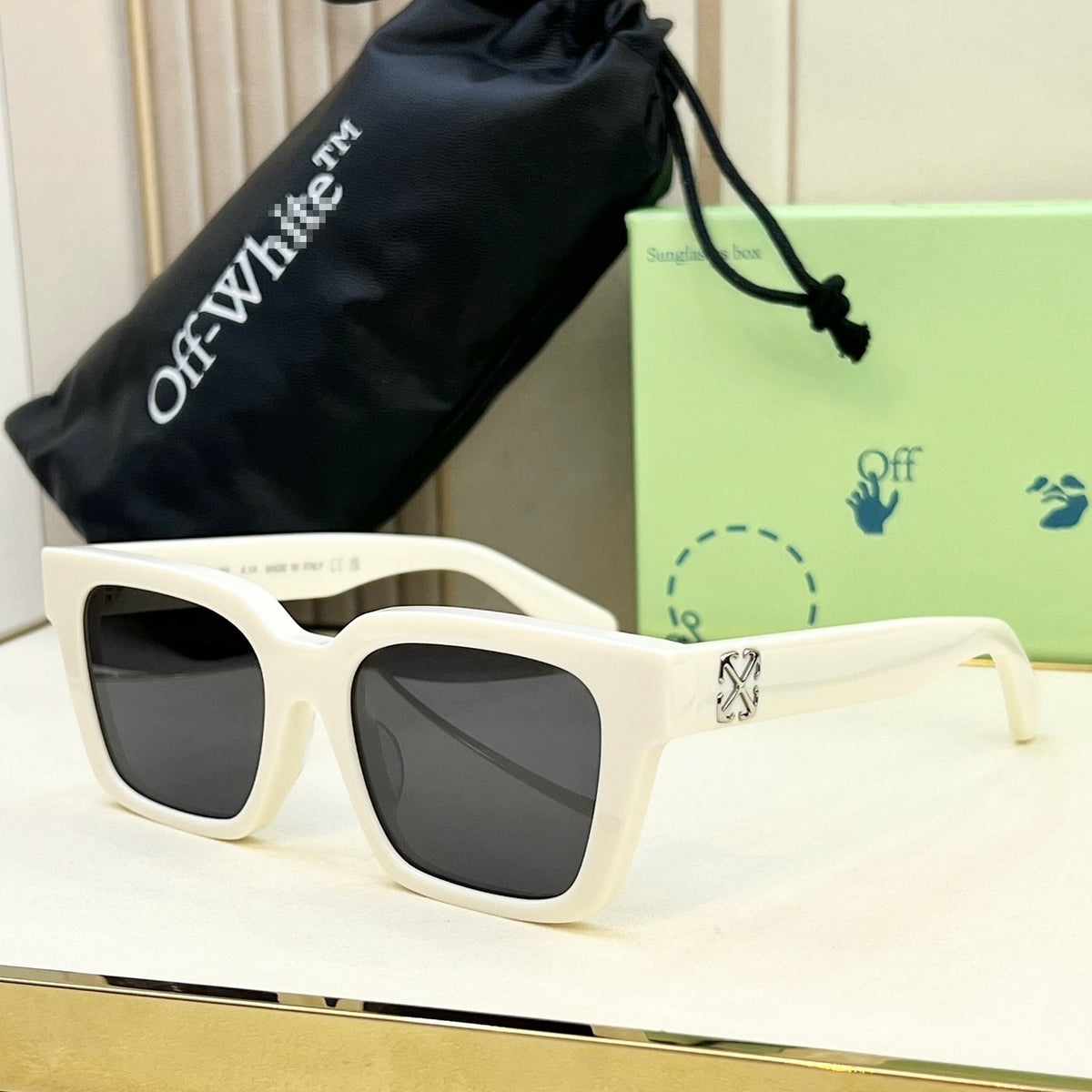OFF-Whlte Arrow logo sunglasses#111