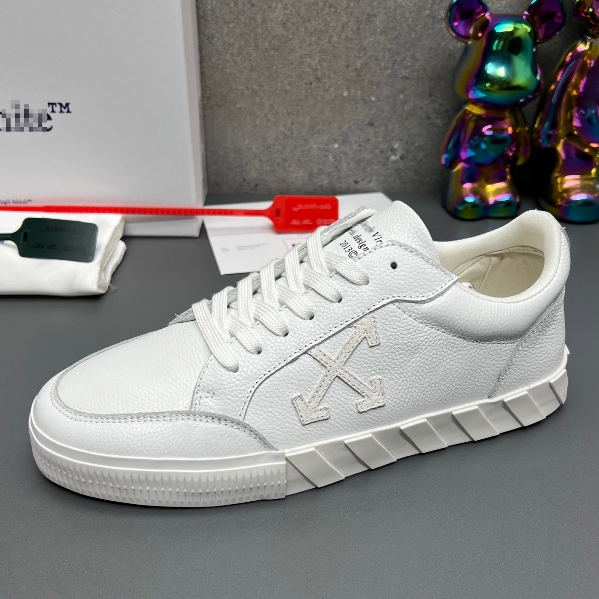 OFF-Whlte Genuine Leather Sneakers#66