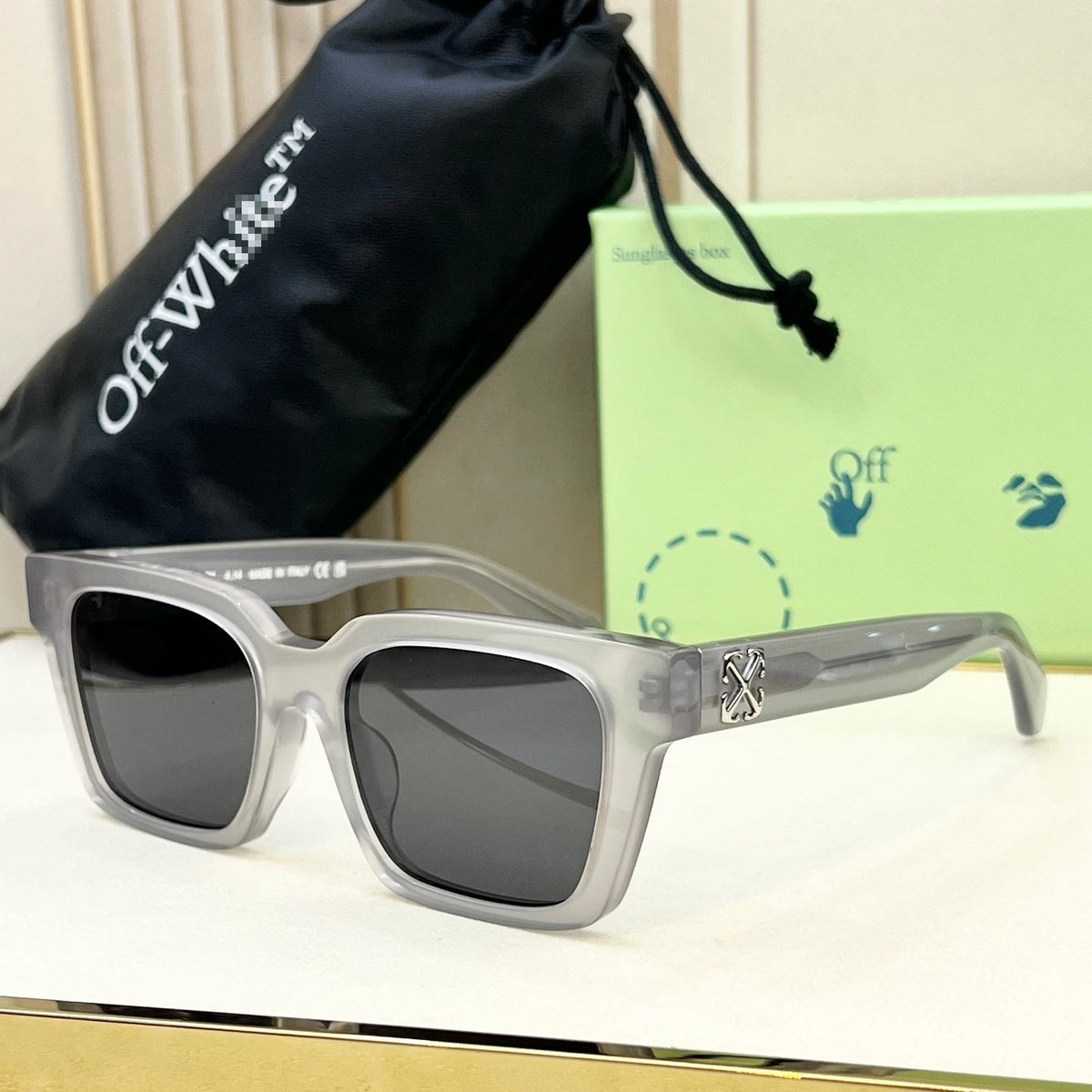 OFF-Whlte Arrow logo sunglasses#111