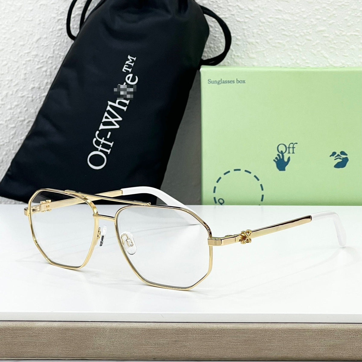 OFF-Whlte Arrow logo sunglasses#044