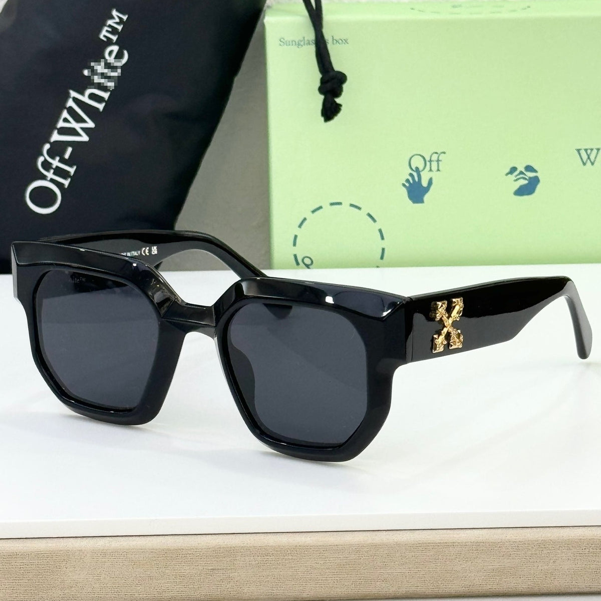 OFF-Whlte Arrow logo sunglasses#014