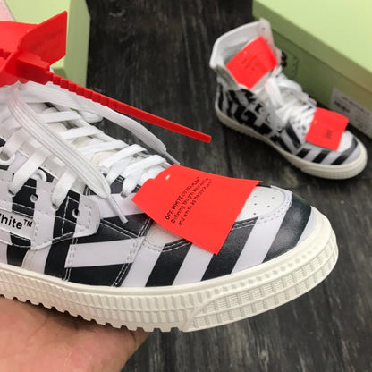OFF-Whlte Arrow Logo Leather Sneakers #43