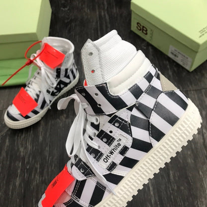OFF-Whlte Arrow Logo Leather Sneakers #43
