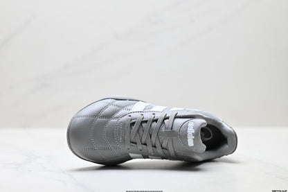 Adidas Herren Grau-Weiße Indoor-Trainingsschuhe