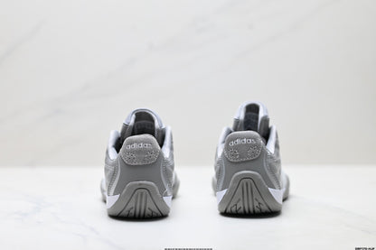 Adidas Herren Grau-Weiße Indoor-Trainingsschuhe
