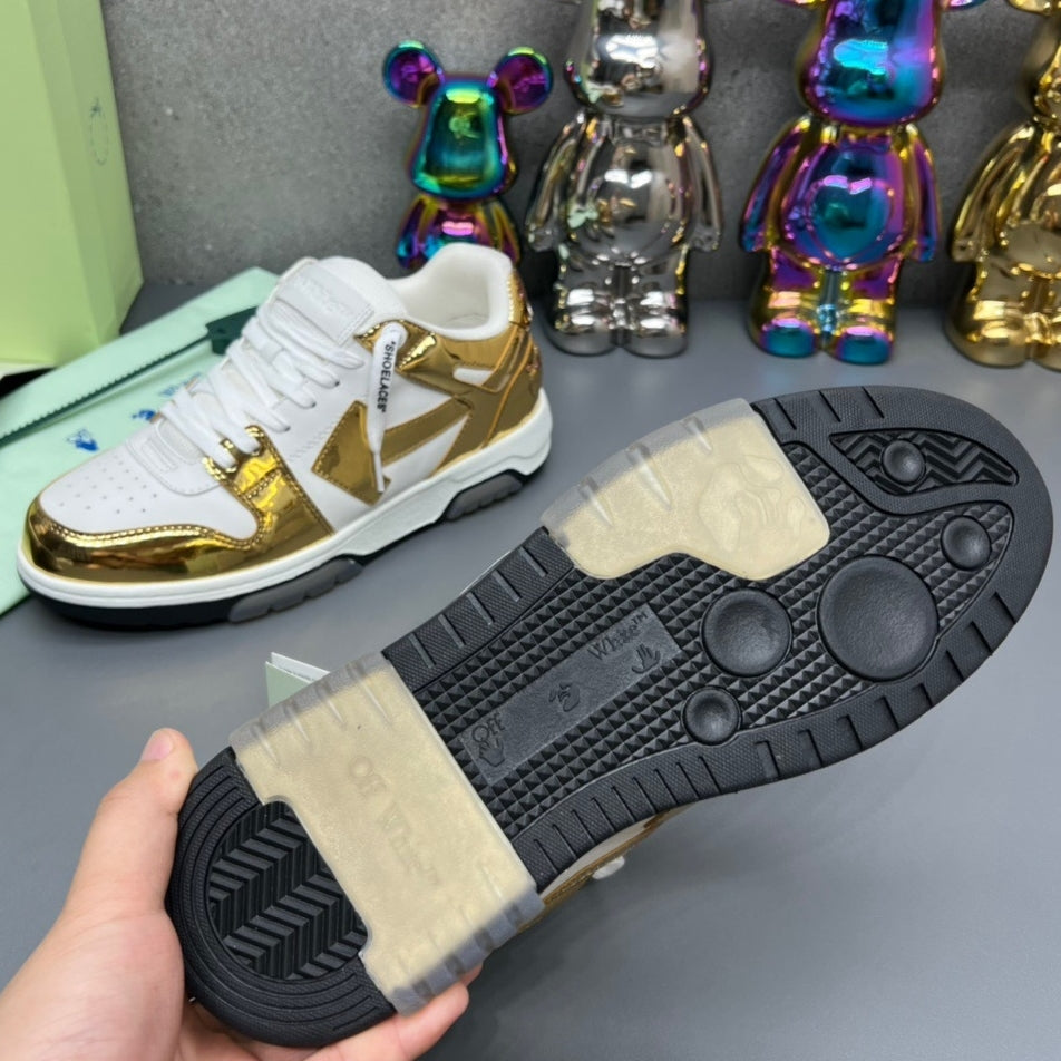 OFF-Whlte Arrow Logo Leather Sneakers #42