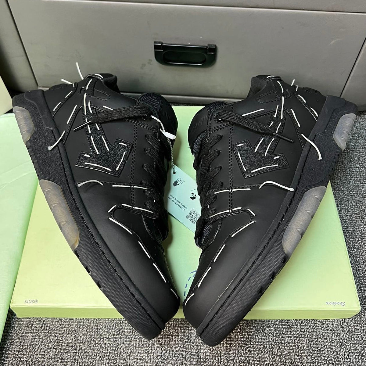 OFF-Whlte Arrow logo leather Sports shoes#18