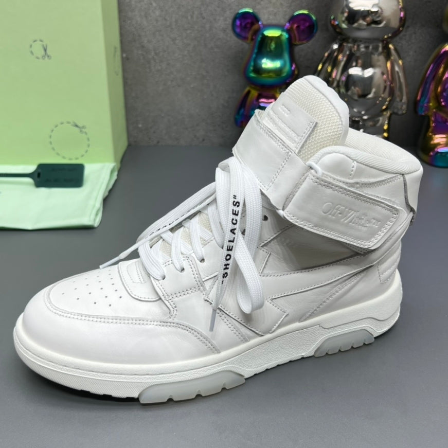 OFF-Whlte Arrow Logo Leather Sneakers #35