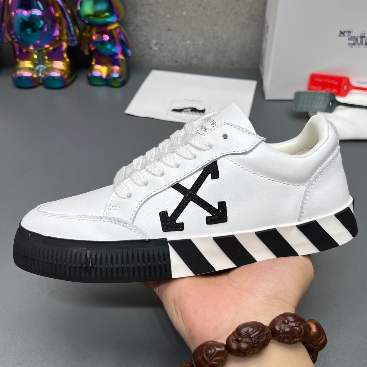 OFF-Whlte Genuine Leather Sneakers#66
