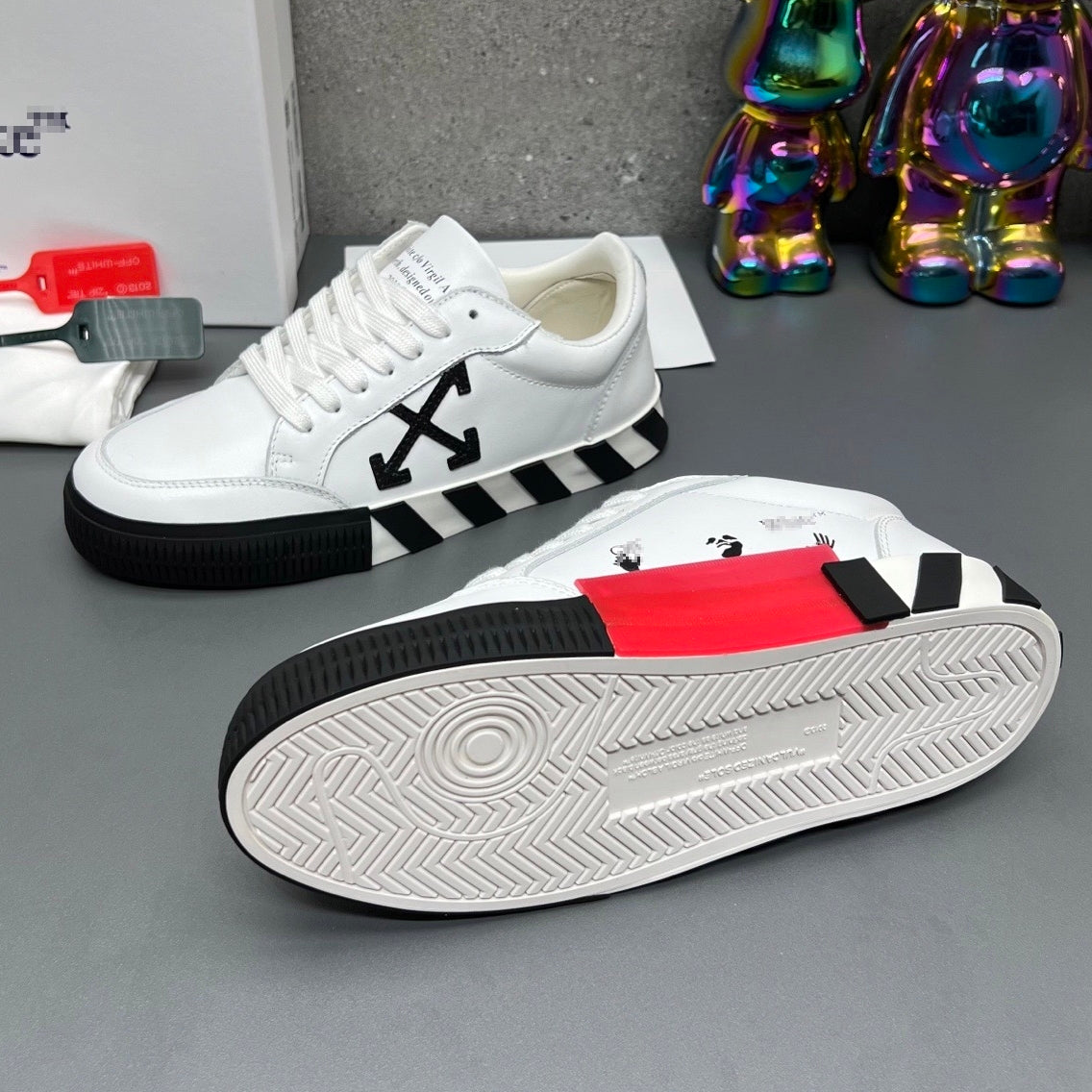 OFF-Whlte Genuine Leather Sneakers#66