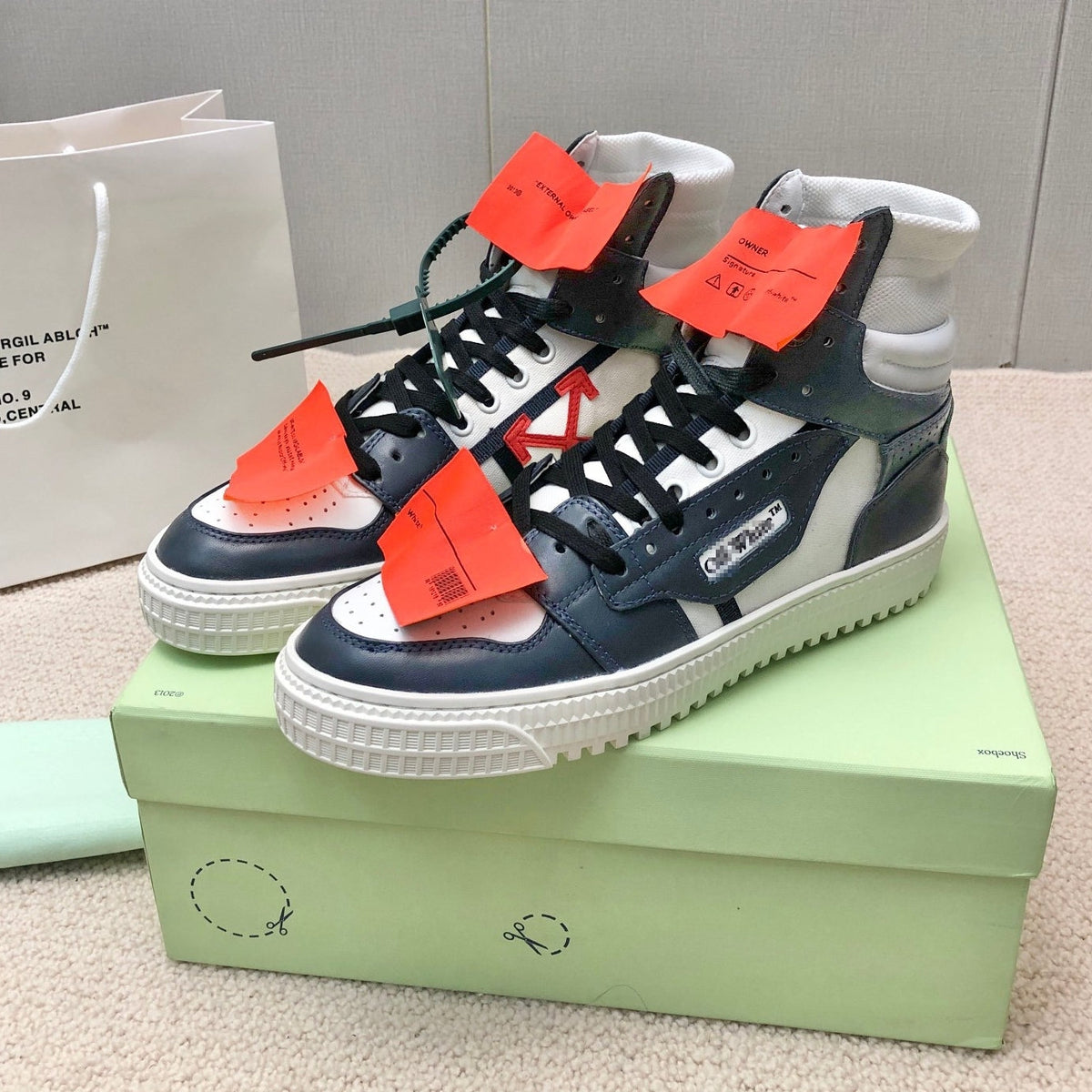 OFF-Whlte Arrow logo high-top sneakers#13