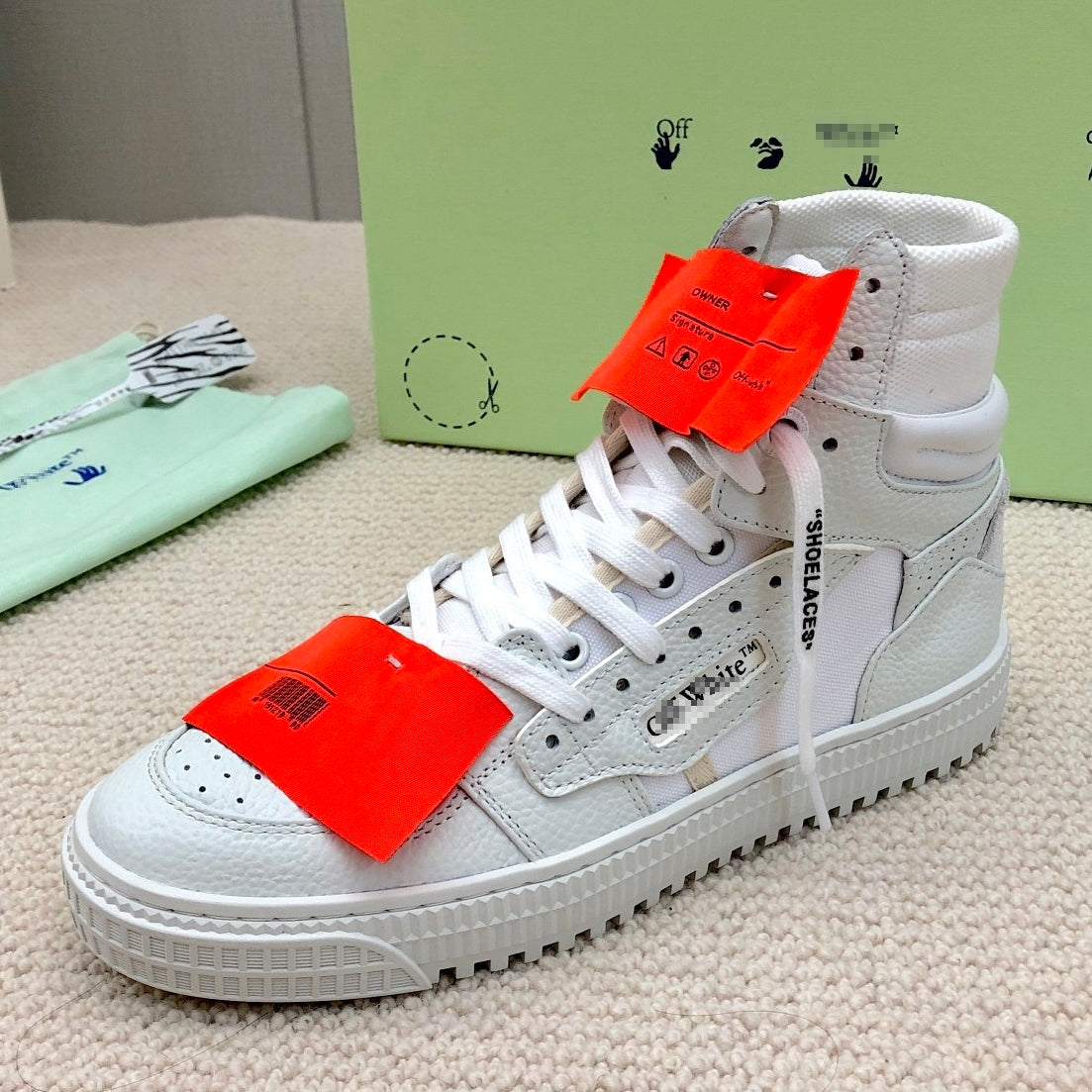 OFF-Whlte Arrow logo high-top sneakers#13