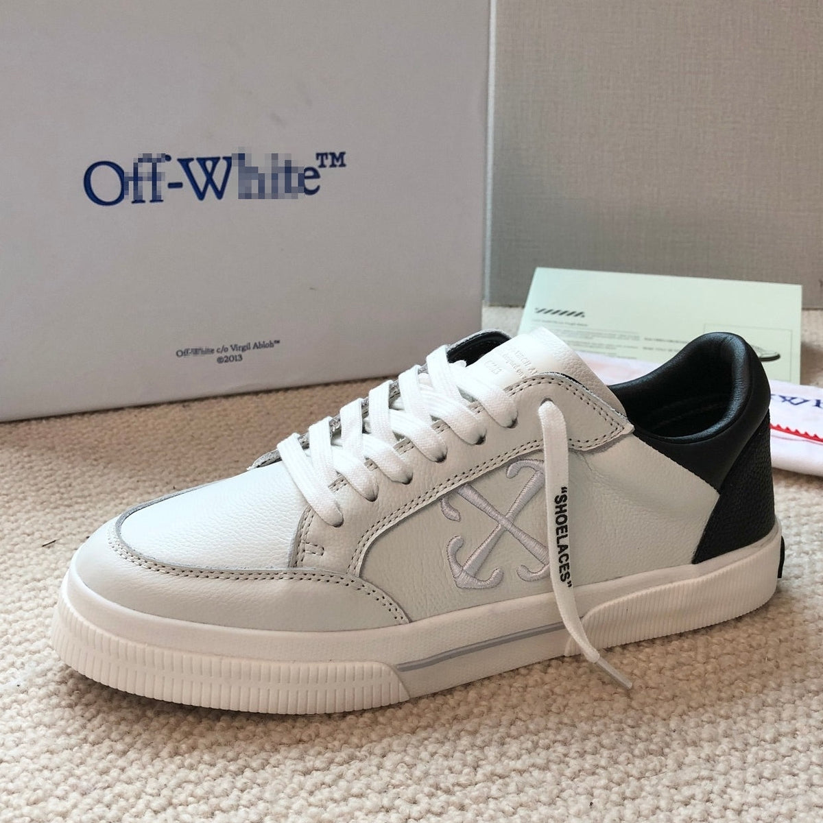 OFF-Whlte Genuine Leather Sneakers#65