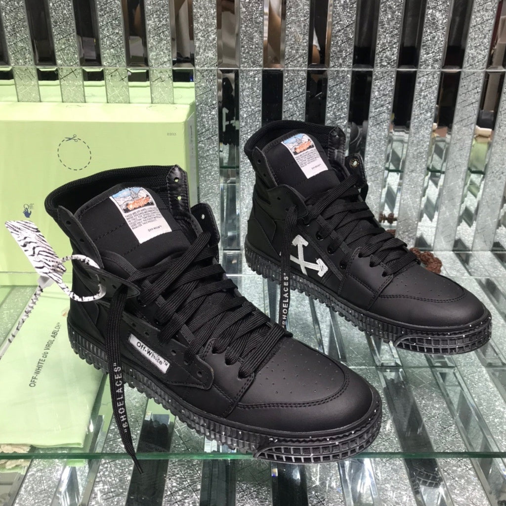 OFF-Whlte Arrow Logo Leather Sneakers #34