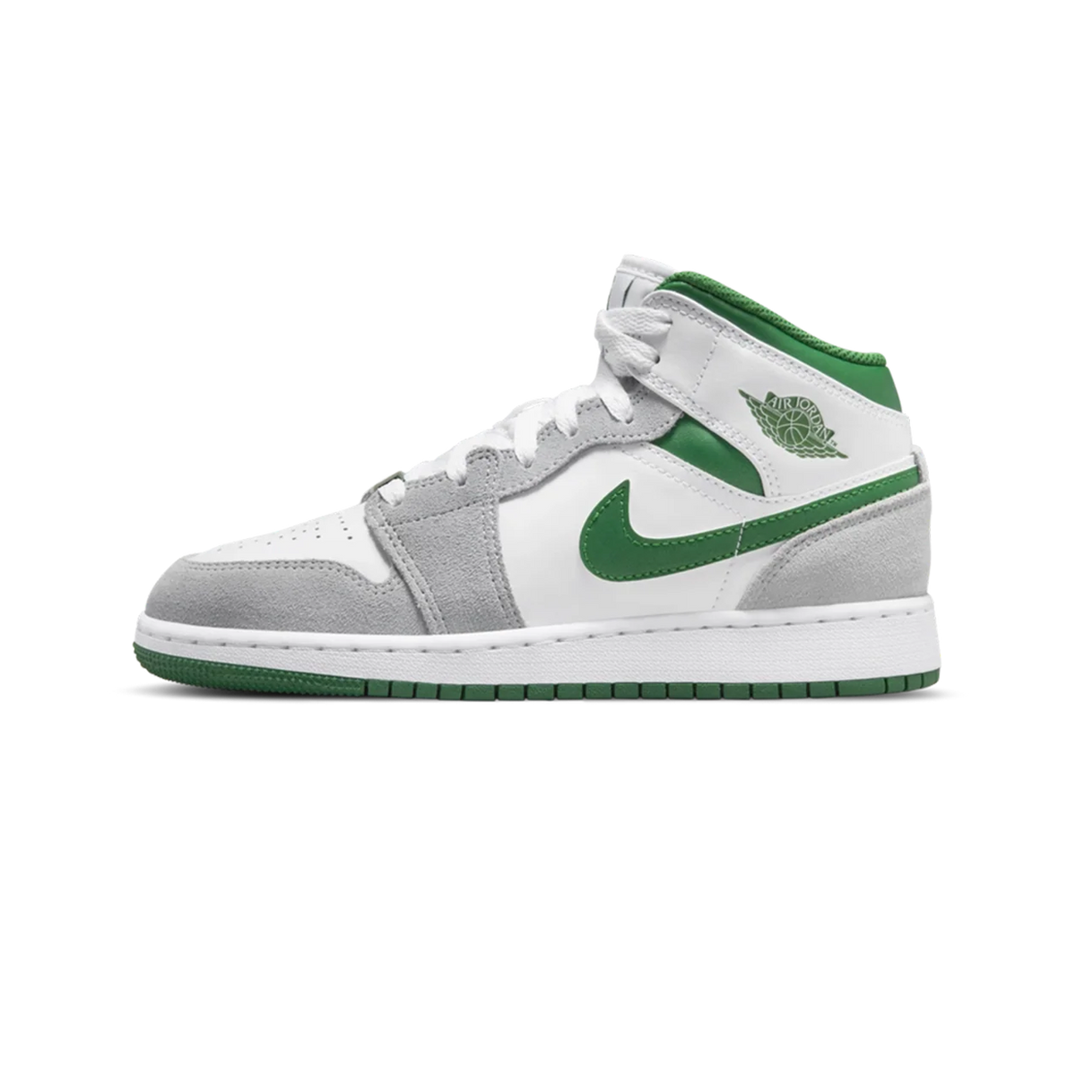Air Jordan 1 Mid SE 'White Pine Green Smoke Grey' (GS) - White Pine Green Smoke Grey