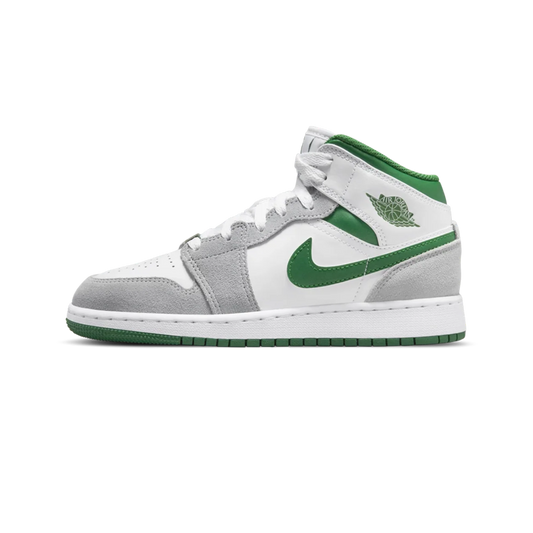 Air Jordan 1 Mid SE 'White Pine Green Smoke Grey' (GS) - White Pine Green Smoke Grey