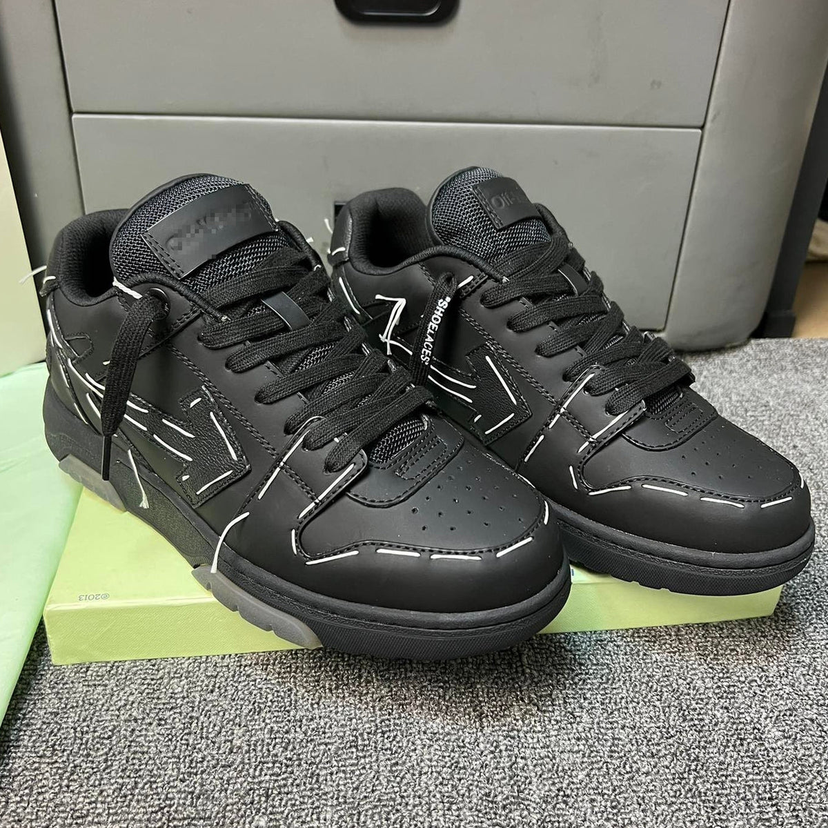 OFF-Whlte Arrow logo leather Sports shoes#18