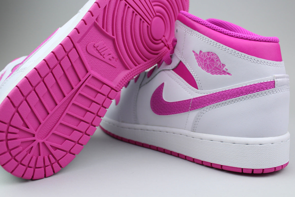 Air Jordan 1 Mid 'Fire Pink' (GS) - Fire Pink - image 2