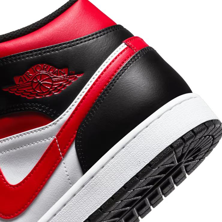 Jordan 1 Mid 'White Black Red' (2022) - White Black Red - image 7