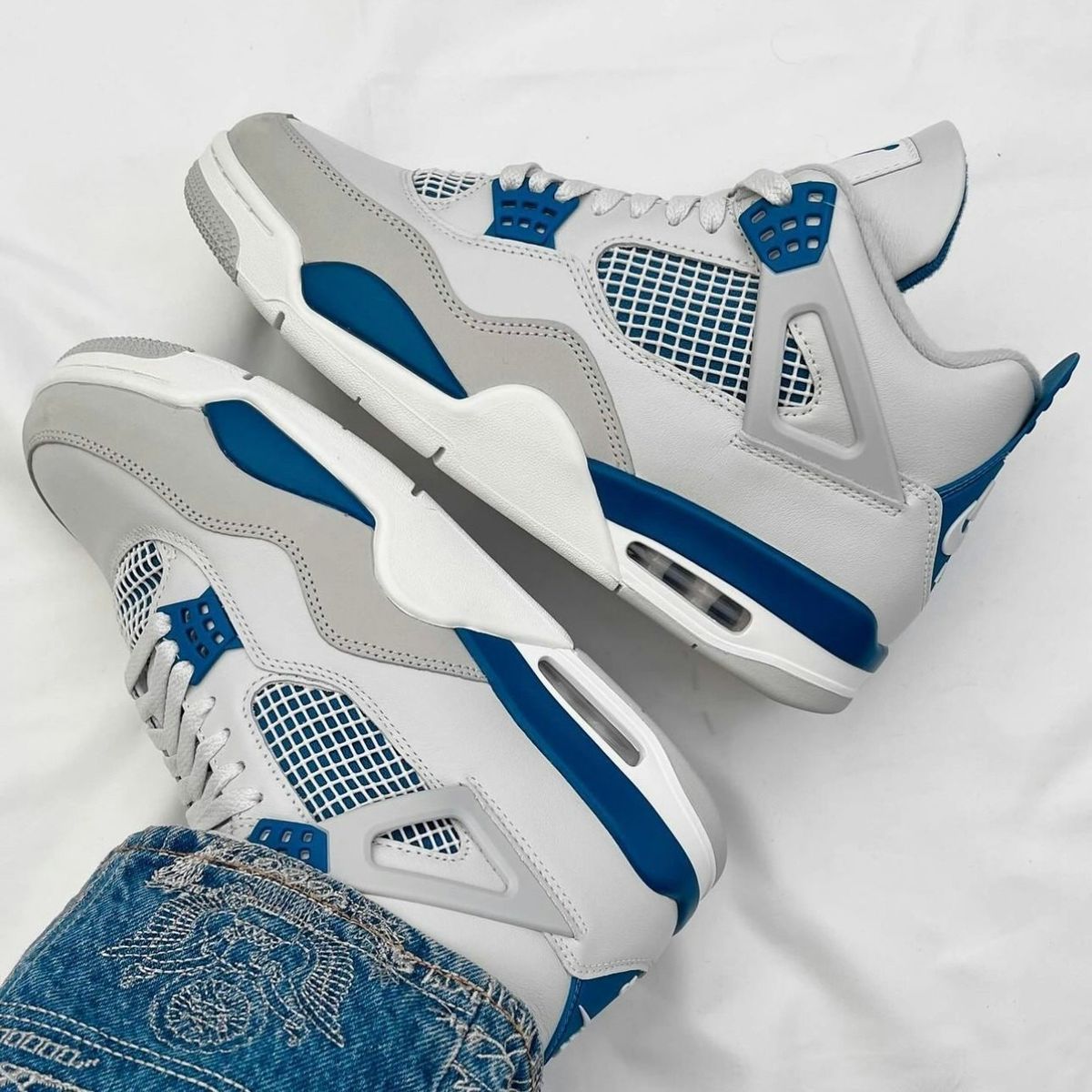 Jordan 4 Retro 'Military Blue' (2024) (GS) - Military Blue - image 10
