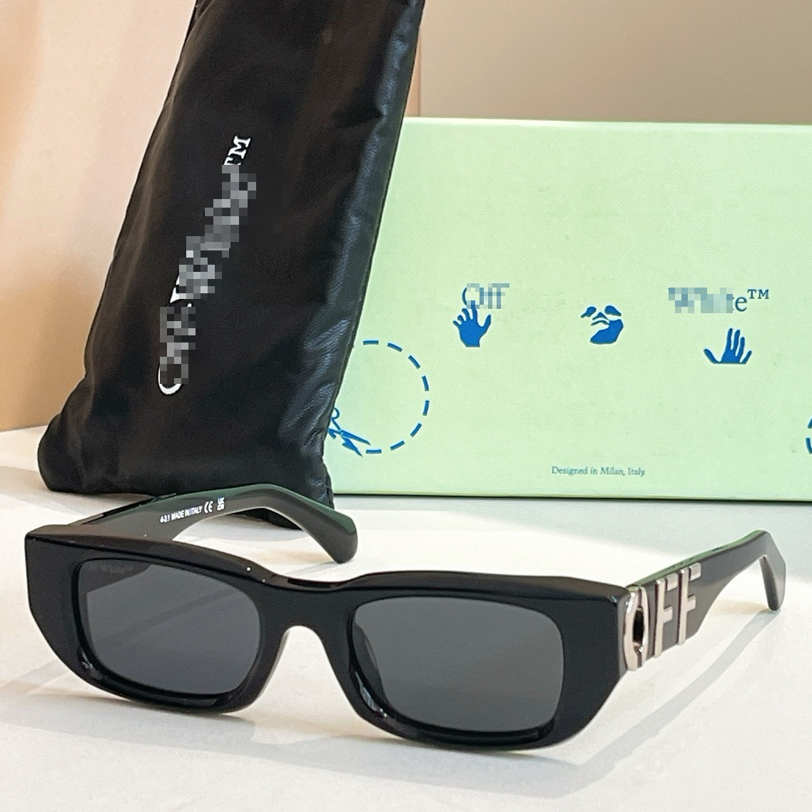 OFF-Whlte Arrow logo sunglasses#124