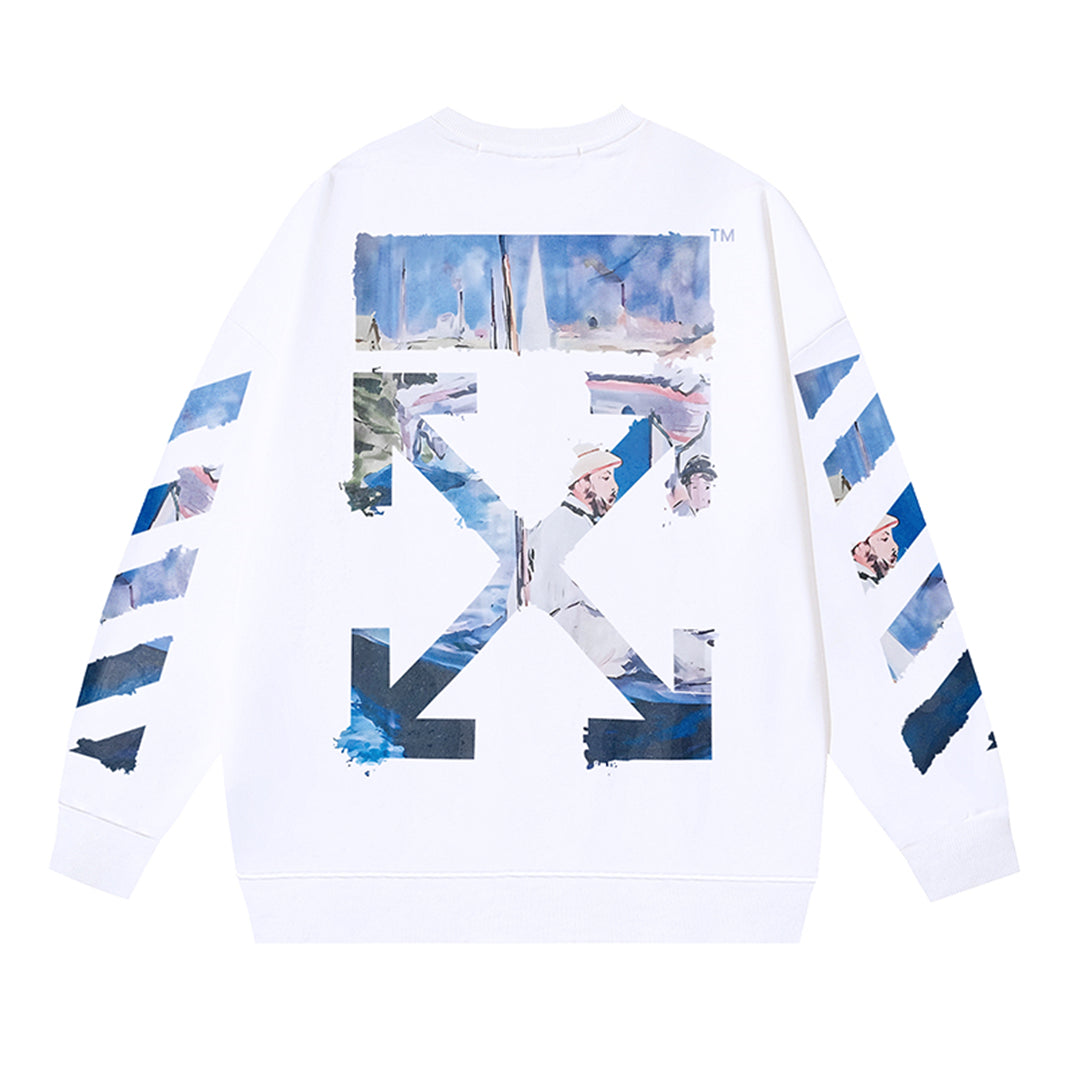 OFF-Whlte Arrow logo sports sweatshirt#1